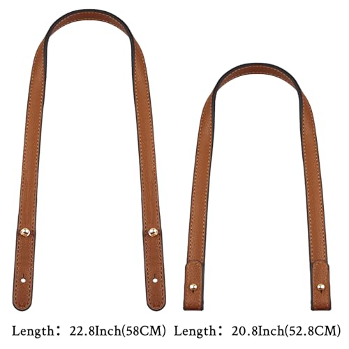 SOPROM 2 Pcs Replacement Straps for Michael Kors Purse with Handbag(Color:Brown) - Image 3