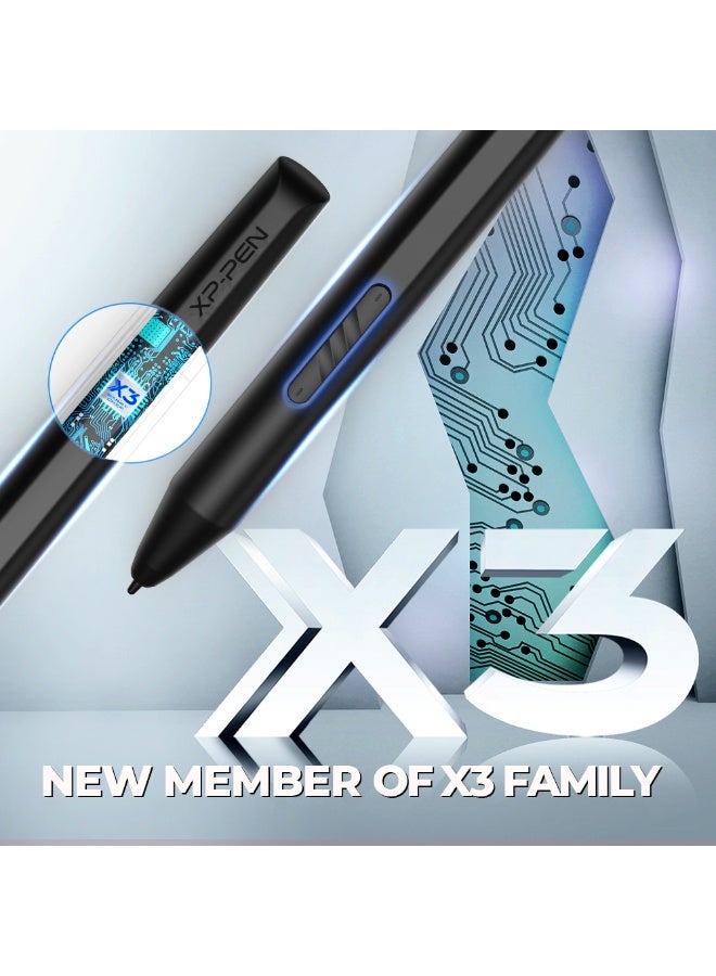 XP-PEN جهاز لوحي للرسم XPPen مع شاشة الفنان 13 2nd، شاشة IPS مغلفة بالكامل مقاس 13.3 بوصة، جهاز لوحي للرسومات الرقمية مع قلم X3 و8 مفاتيح اختصار، توافق واسع مع أنظمة Windows وMac وAndroid (أسود) - Image 2