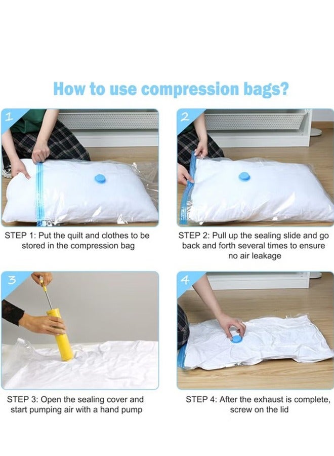 Beauenty 7-piece vacuum storage bag with suction pump, transparent 70x100cm - Image 5