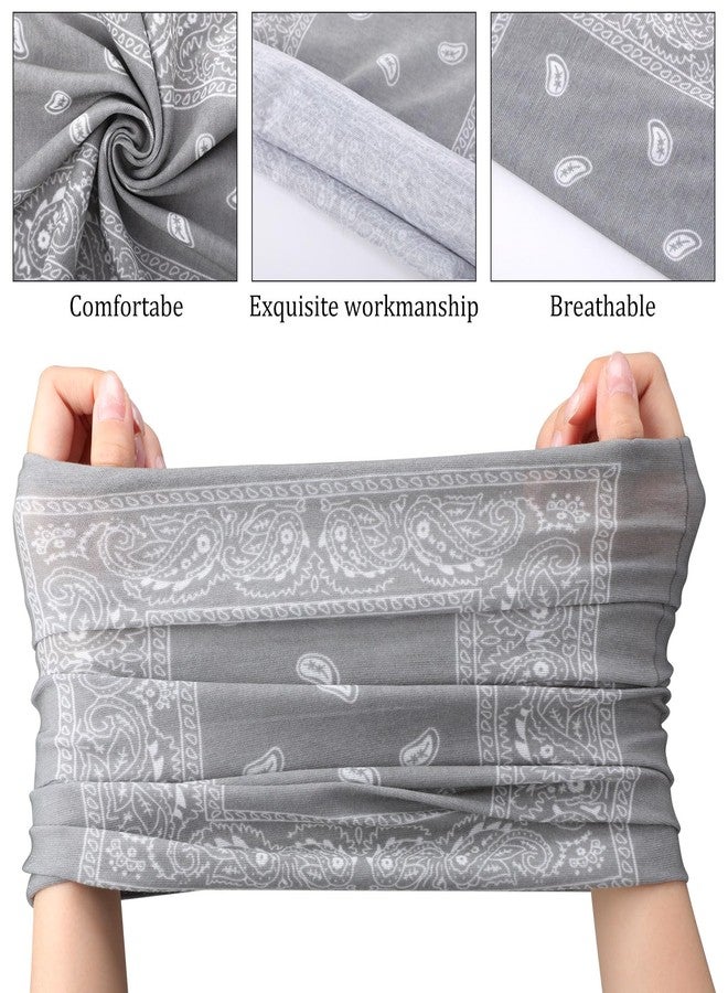 Cozypower 36 Pcs Paisley Bandanas Buffs Seamless Neck Gaiter Face Mask Headwear Balaclava for Men Women Wind UV, Dark Color, 50 x 25 cm/19.69 x 9.84 inch - Image 4