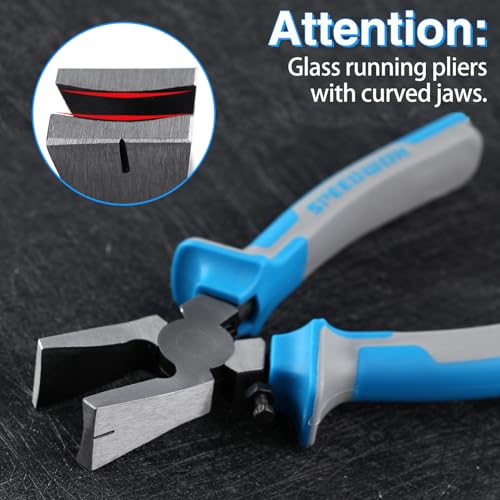 SPEEDWOX 6" Glass Running Pliers for Glass Cutting Key Fob Pliers Glass Breaking Pliers Mini Glass Pliers Glass Cutter Stained Glass Tools Running Pliers for Stained Glass Rubber Pliers - Image 5
