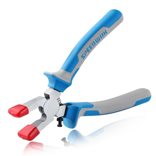 SPEEDWOX 6" Glass Running Pliers for Glass Cutting Key Fob Pliers Glass Breaking Pliers Mini Glass Pliers Glass Cutter Stained Glass Tools Running Pliers for Stained Glass Rubber Pliers - Image 1