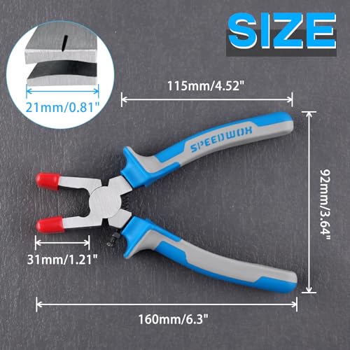 SPEEDWOX 6" Glass Running Pliers for Glass Cutting Key Fob Pliers Glass Breaking Pliers Mini Glass Pliers Glass Cutter Stained Glass Tools Running Pliers for Stained Glass Rubber Pliers - Image 4