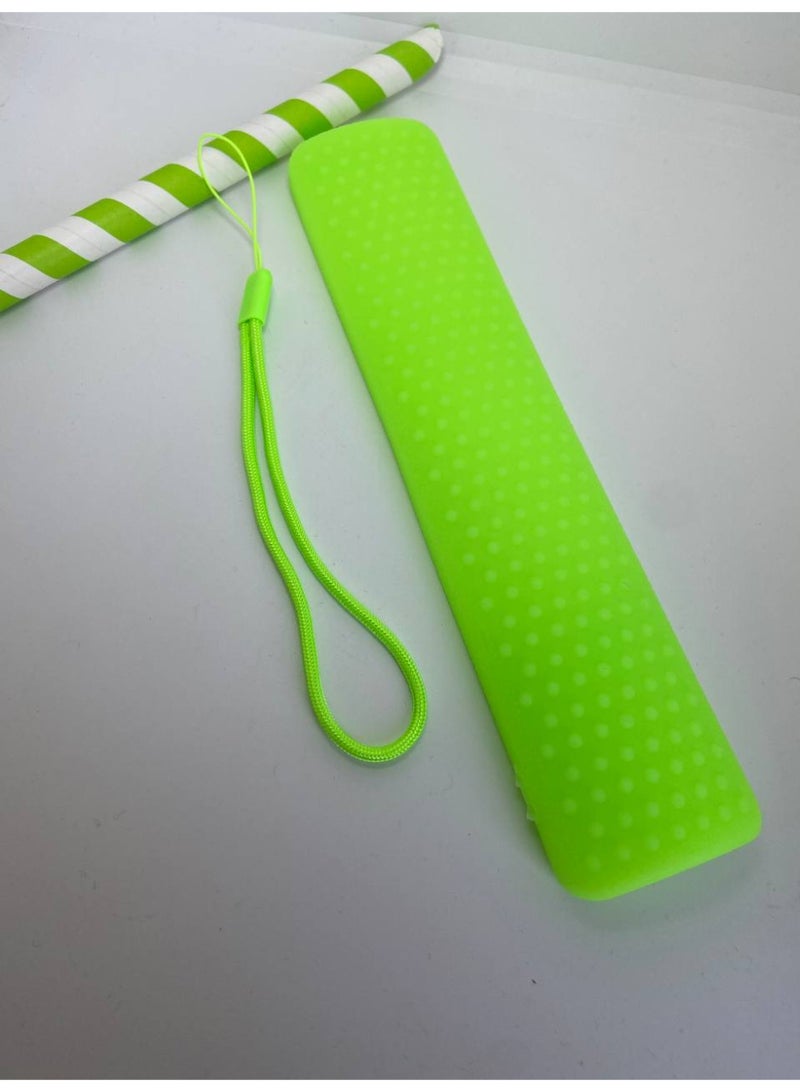CASE Silicone Protective Remote Cover for Xiaomi XMRM-ML TV Remote Control, Anti-Slip Design, with Strap, Compatible with TV A32"/A43"/A55"/A PRO 65"Series/Q2 Models (2022-2025) (Neon Green) - Image 2