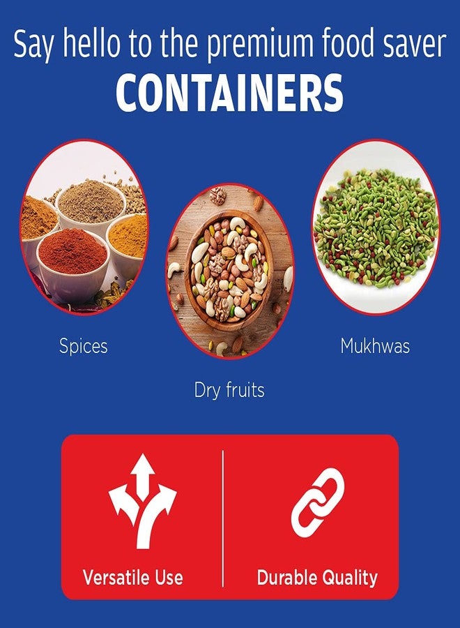 Primeway® Pp Air Tight Food Savers | Spices Containers | Masala Boxes | Kitchen Canisters for Fridge | 275ml Each | Pack of 10 Pcs | White - Plastic - Image 5