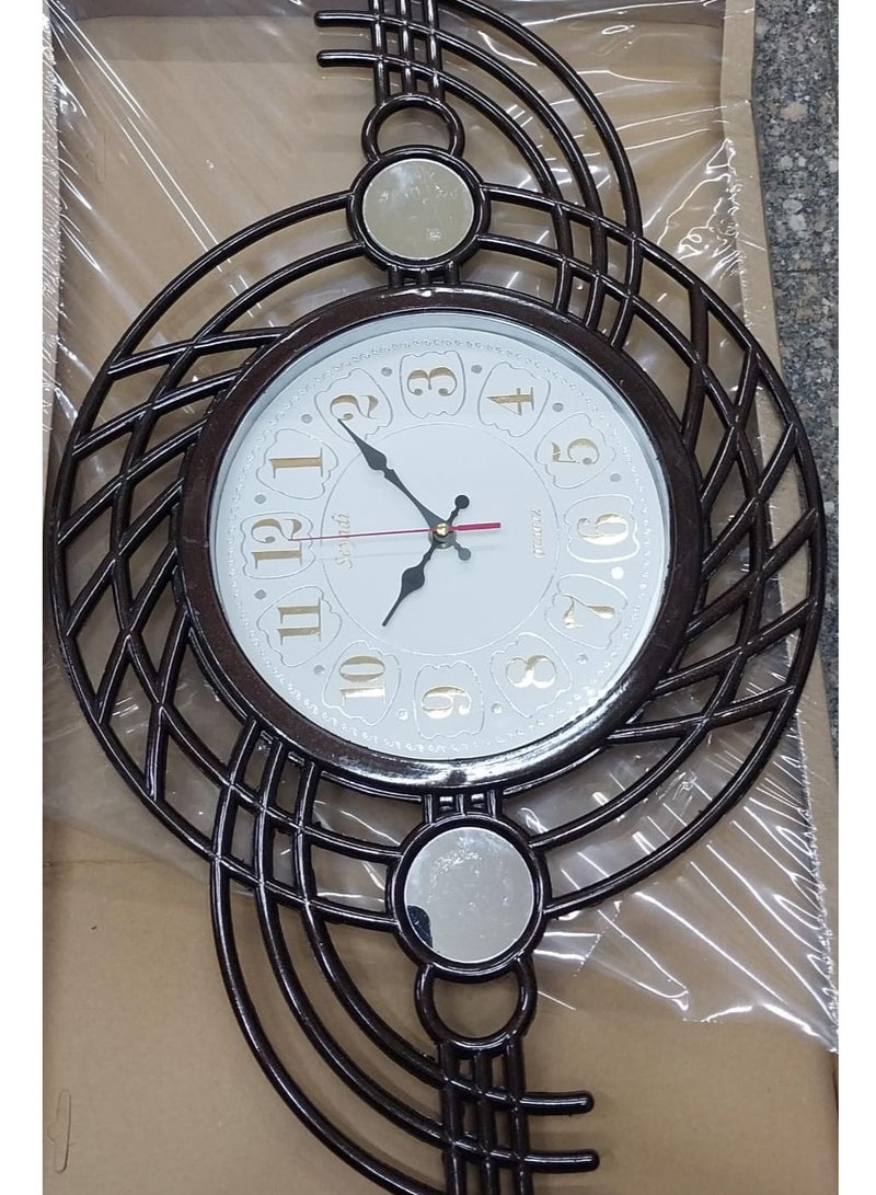 ساعة حائط ديكورية عريضة مع عقارب / عرض 60 سم وطول 37 سم - Image 2