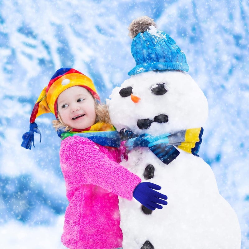 ONESING 3-24 Pairs Winter Knit Gloves for Kids - White Finger Gloves for Boys and Girls - Image 5