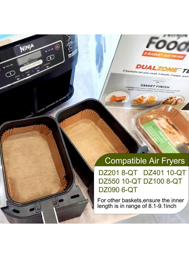 mutvle Air Fryer Liners for Ninja Dual, Air Fryer Parchment Paper Liners Disposable for Ninja DZ201, Ninja Foodi Liners, Disposable Ninja Dual Rectangular, AirFryer Paper Liners Rectangle Accessories Ninja - Image 3