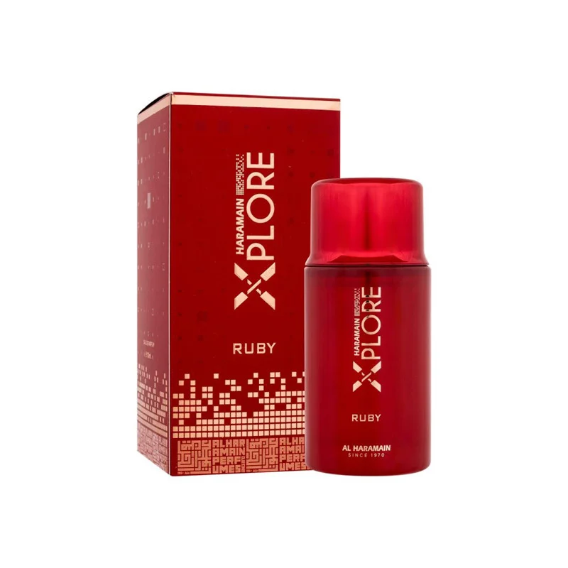 Al Haramain Xplore Ruby Eau de Parfum 100ml | Unisex Perfume | Long-Lasting Fruity, Floral & Woody Scent | Ideal Gift