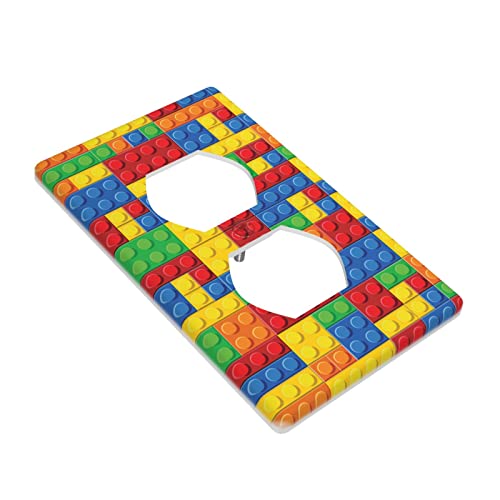 Yilad Colorful Bricks Wall Plates Outlet Light Switch Plate Cover - Image 3