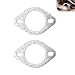 winterrock 2PCS Car Exhaust Manifold Gaskets Stainless Steel Oval Exhaust Flange Gasket 25 2Bolt Exhaust Pipe Interface Gasket Car Replace Parts for Most Cars - Image 2
