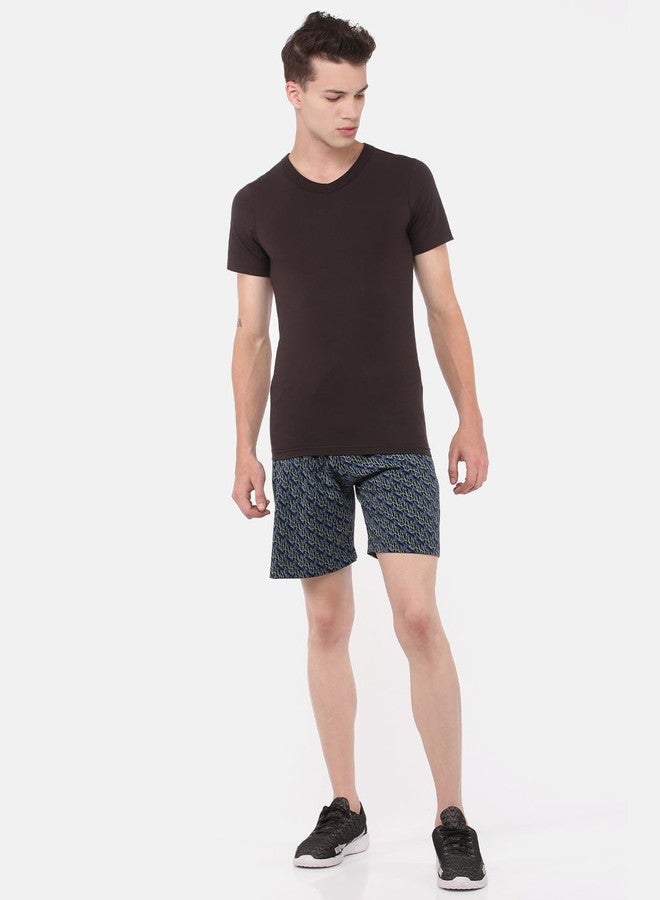 دولار شورت رجالي أنيق مطبوع عليه دولارات بالكامل/شورت برمودا بسحاب جانبي واحد - Image 5