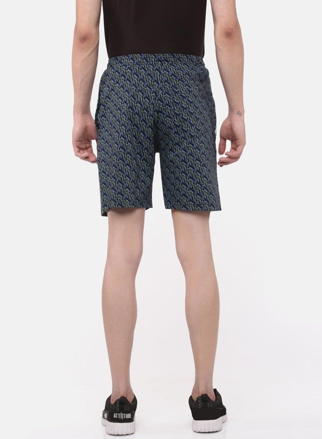 دولار شورت رجالي أنيق مطبوع عليه دولارات بالكامل/شورت برمودا بسحاب جانبي واحد - Image 2