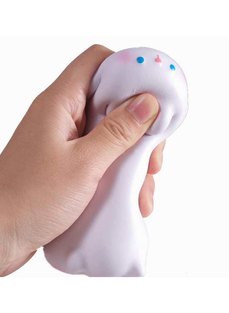 Ergonomic Kawaii Mouse Pad Wrist Rest for Computer Desk Support Slow Rising PU White Rabbit Design  - Image 2
