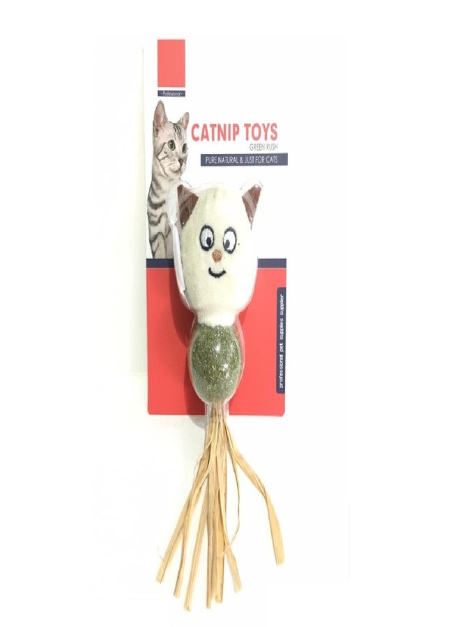 THE DDS STORE Compressed Catnip Ball Cat Toys Indoor Catnip Edible Licking Balls Catnip Cat Treats Toys for Cats Kitten Kitty Playing Chewing Cleaning Teeth (Plush Owl Cream Color) - Image 1