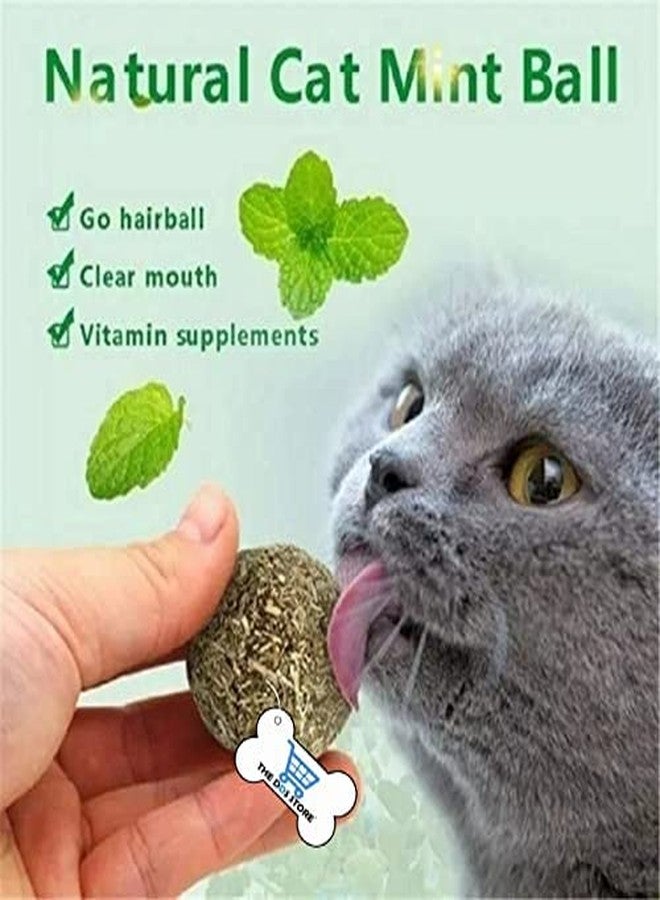 THE DDS STORE Compressed Catnip Ball Cat Toys Indoor Catnip Edible Licking Balls Catnip Cat Treats Toys for Cats Kitten Kitty Playing Chewing Cleaning Teeth (Plush Owl Cream Color) - Image 2