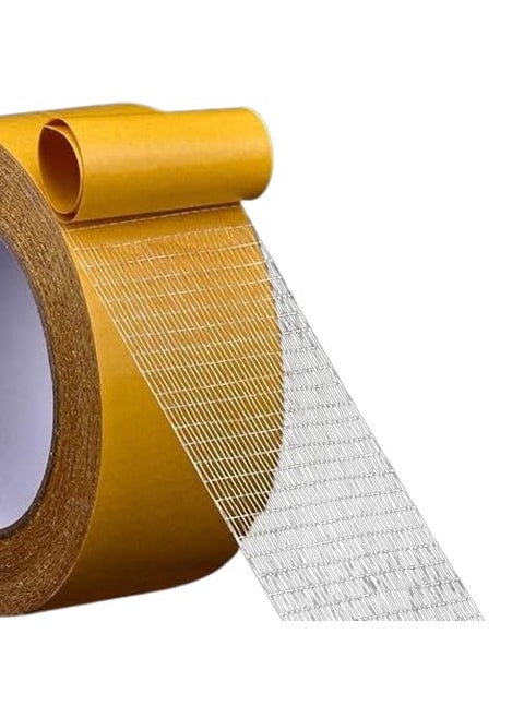 SGABANI Sticky Super Waterproof Traceless Strong Viscosity Resistant Heat Carpet Adhesive Base Cloth Tape Fibber Mesh Double Sided Tape 3cm x 20m
