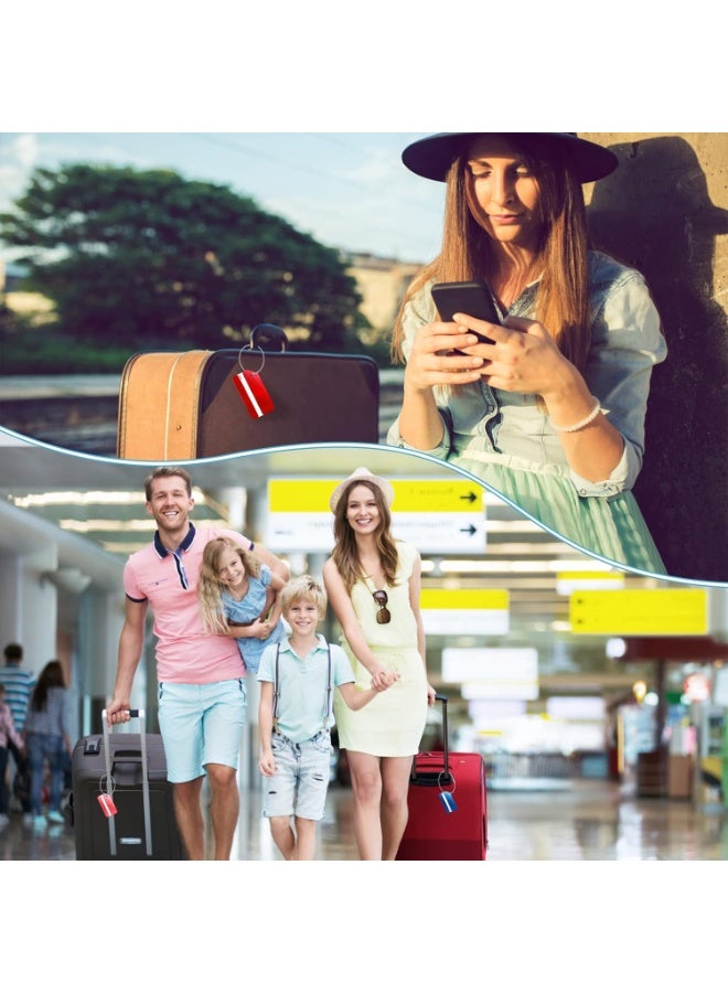 مجموعة مكونة من 6 بطاقات ألومنيوم للحقائب مع بطاقة تعريف الاسم، بطاقات تعريف حقائب متينة، بطاقات سفر للحقائب والأمتعة - Image 2