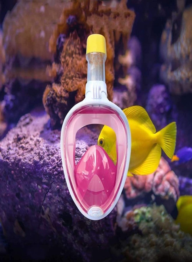 VBM قناع غوص VBM، قناع غطس، قناع غوص كامل الوجه مع سهولة التنفس، رؤية بحرية بزاوية 180 درجة، تصميم مضاد للضباب والتسرب، قناع سباحة وغوص كامل الوجه مع حامل كاميرا الحركة للبالغين (وردي، مقاس كبير/كبير جدًا) - Image 4