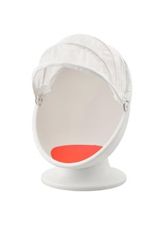 Zaboon Swivel armchair, white/red  - Image 1