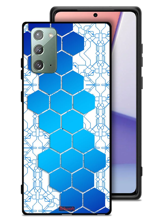 Tolwak Samsung Galaxy Note 20 Protective Case Cover Honeycomb Hexagon Icon Networks - Image 1