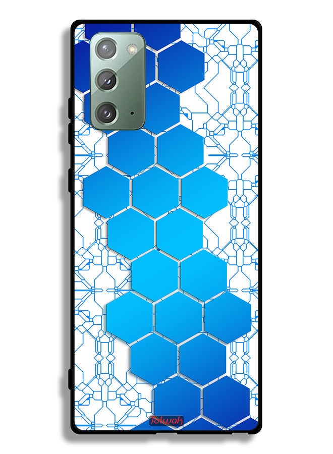 Tolwak Samsung Galaxy Note 20 Protective Case Cover Honeycomb Hexagon Icon Networks - Image 2