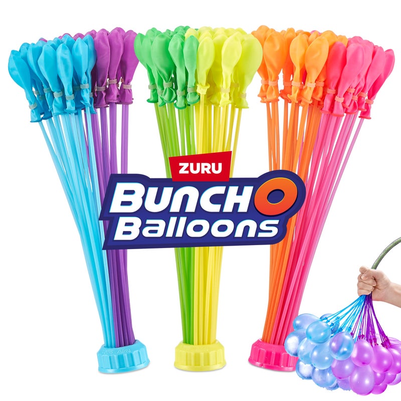 Bunch O Balloons Tropical Party by ZURU, 100+ Rapid-Filling Self-Sealing Tropical Colored Water Balloons for Outdoor Family, Friends, Children Summer Fun (3 Count) - Image 1