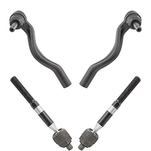 TRQ Front Tie Rod Set Compatible with 2011-2015 Dodge Durango Jeep Grand Cherokee - Image 1