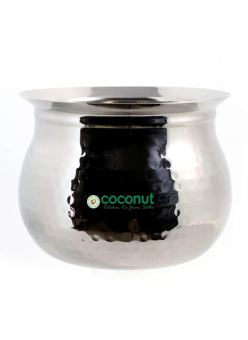 Coconut Coconut Stainless Steel - Cookware/Oreo Hammered Handi -1 Unit - Capacity - 2600 ML  - Image 2