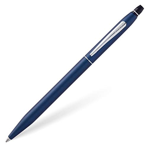 Cross Click Blue Lacquer Ballpoint Pen with Chrome Appointments and Bonus Slim Gel Refill - Image 1