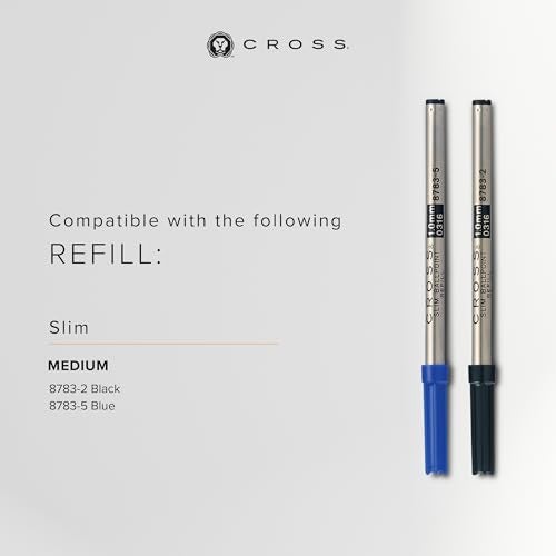 Cross Click Blue Lacquer Ballpoint Pen with Chrome Appointments and Bonus Slim Gel Refill - Image 5