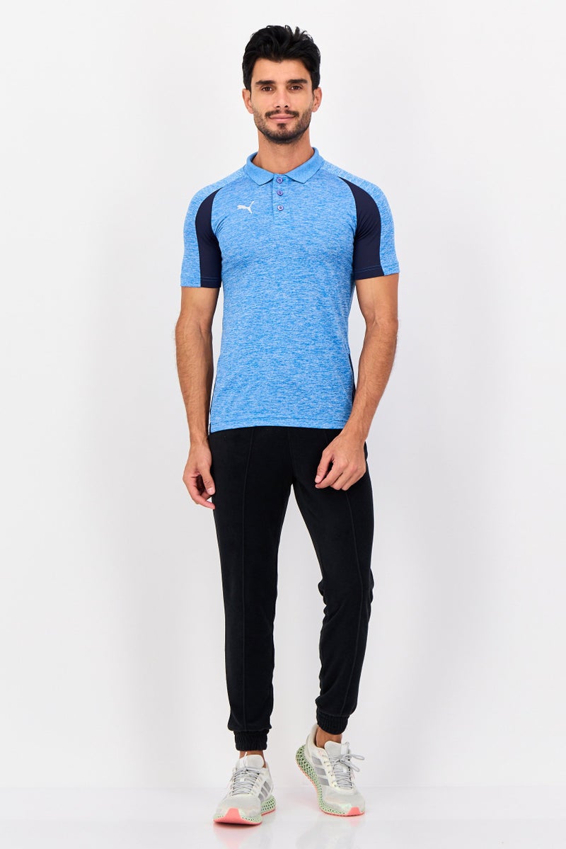 PUMA Men Sportswear Fit Short Sleeve  Training Polo Shirt, Blue - Image 4