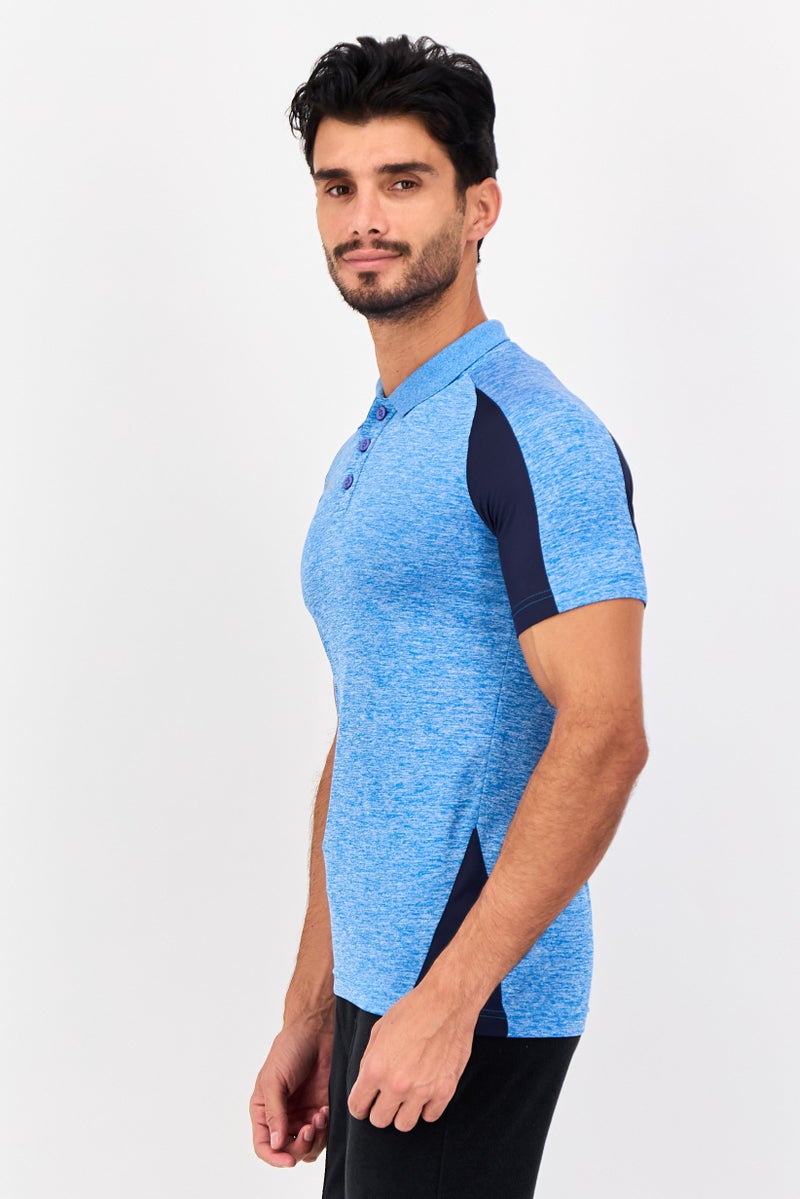 PUMA Men Sportswear Fit Short Sleeve  Training Polo Shirt, Blue - Image 2