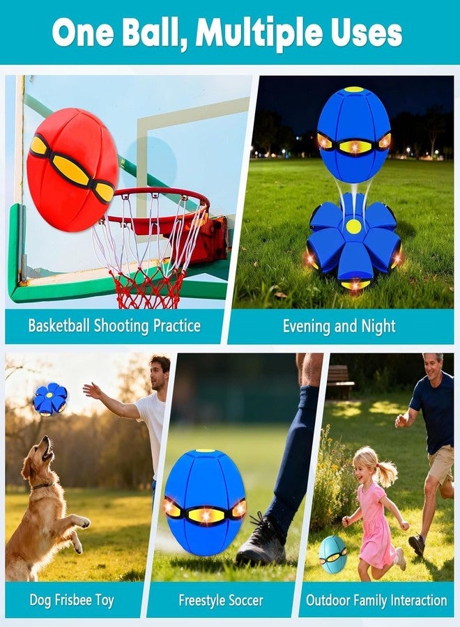 Gyfimdo Magic Ball, Magic Meta Ball, Magics Bouncing Balls, Dual Form Freely Switchable, Magics Bouncing Balls with 6 Light, Parent-Child Interactive Suitable for Indoor & Outdoor Use (Blue) - Image 5