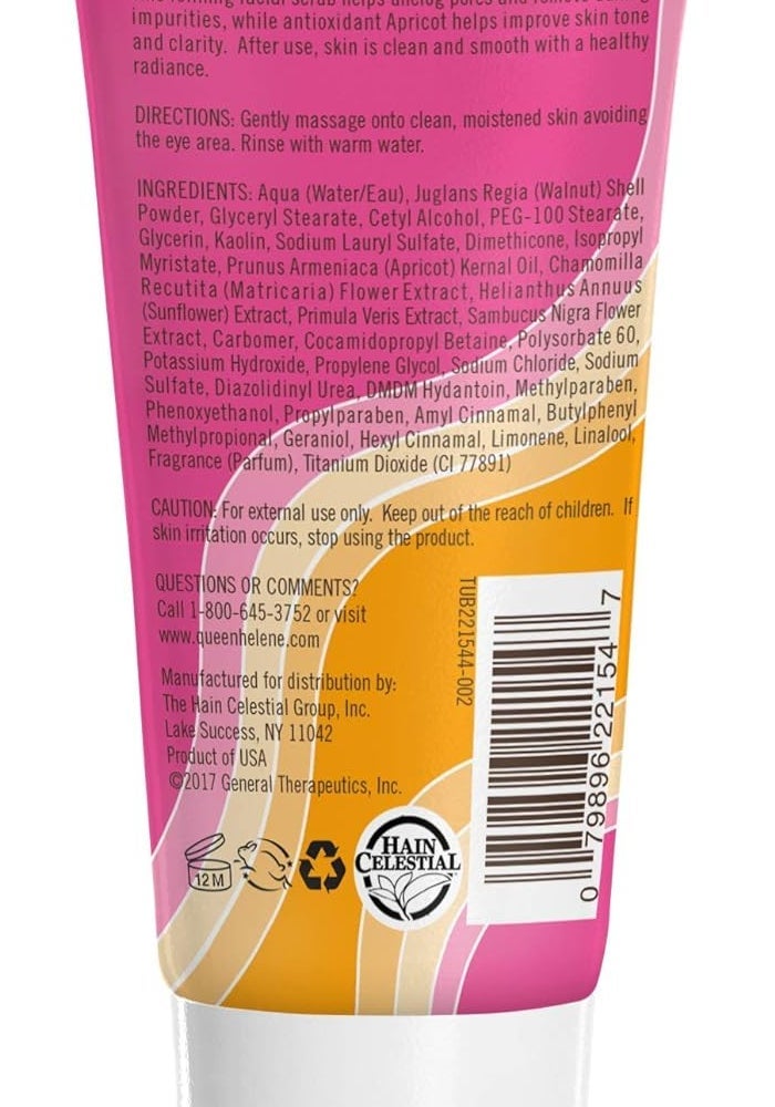 Queen Helene Apricot Facial Scrub - 6 Oz Tube for Normal to Combination Skin - Image 2