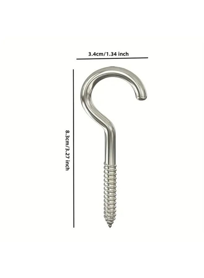 Variant Color 12pcs Heavy Duty Self Tapping Screw Hooks 32 Inch Metal Open Eye Hooks - Image 3