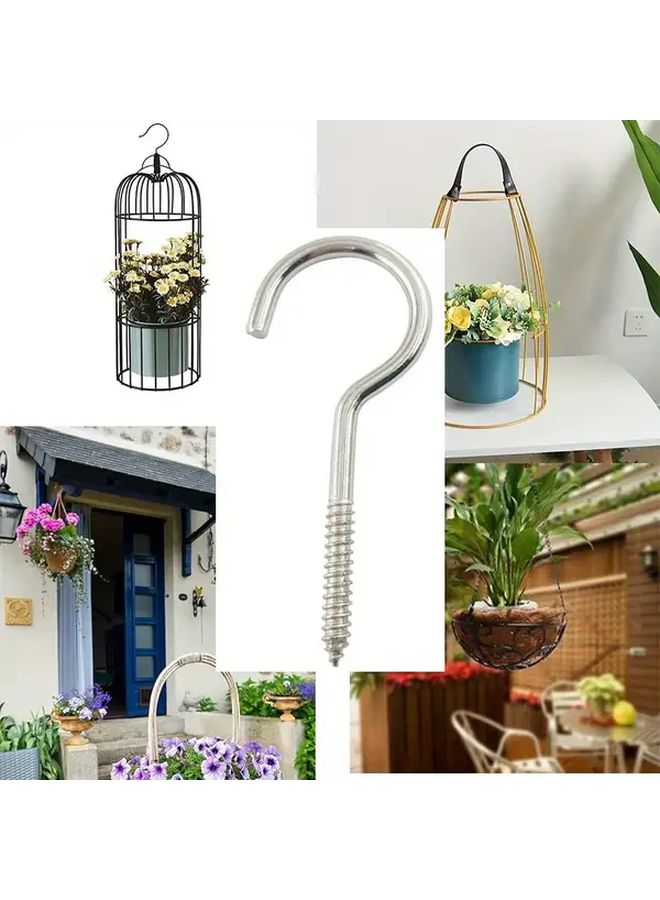 Variant Color 12pcs Heavy Duty Self Tapping Screw Hooks 32 Inch Metal Open Eye Hooks - Image 4