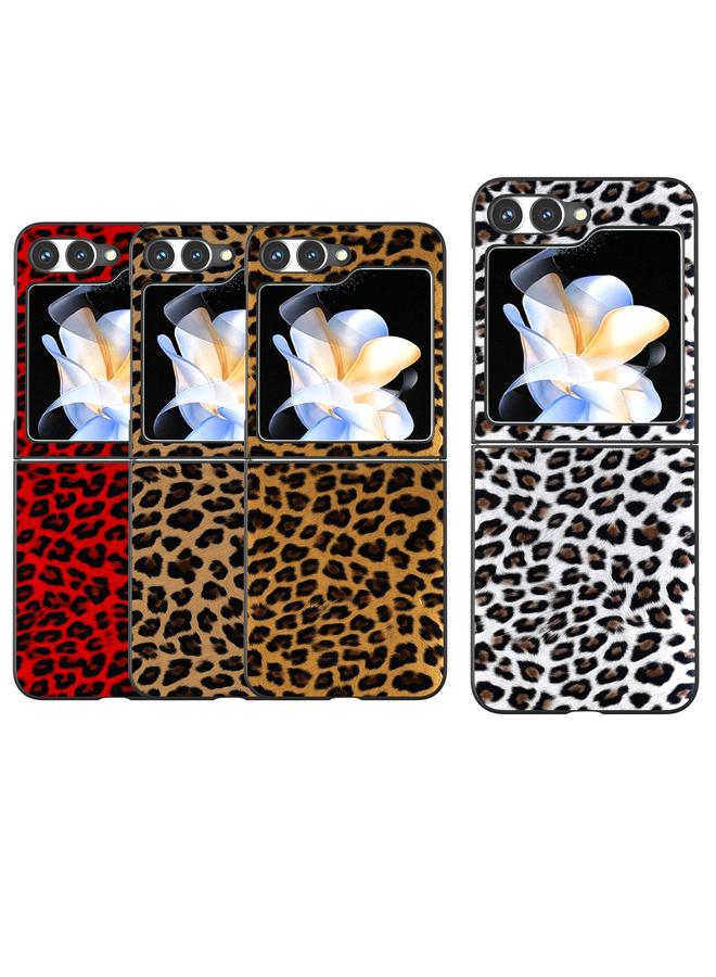 S-TOP Case For Samsung Galaxy Z Flip6 Black Frame Leopard Full Coverage Phone Case - Image 5