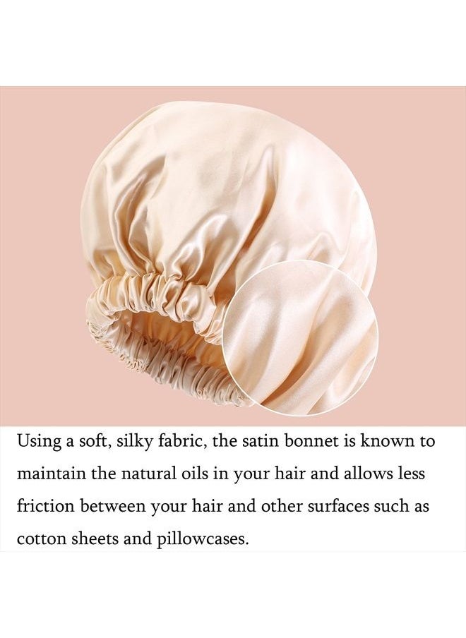 Edoneery - Satin Bonnet Silk Bonnet Hair Bonnet for Sleeping Satin Bonnet for Hair Bonnets for Women Silk Bonnet for Natural Hair - Image 1