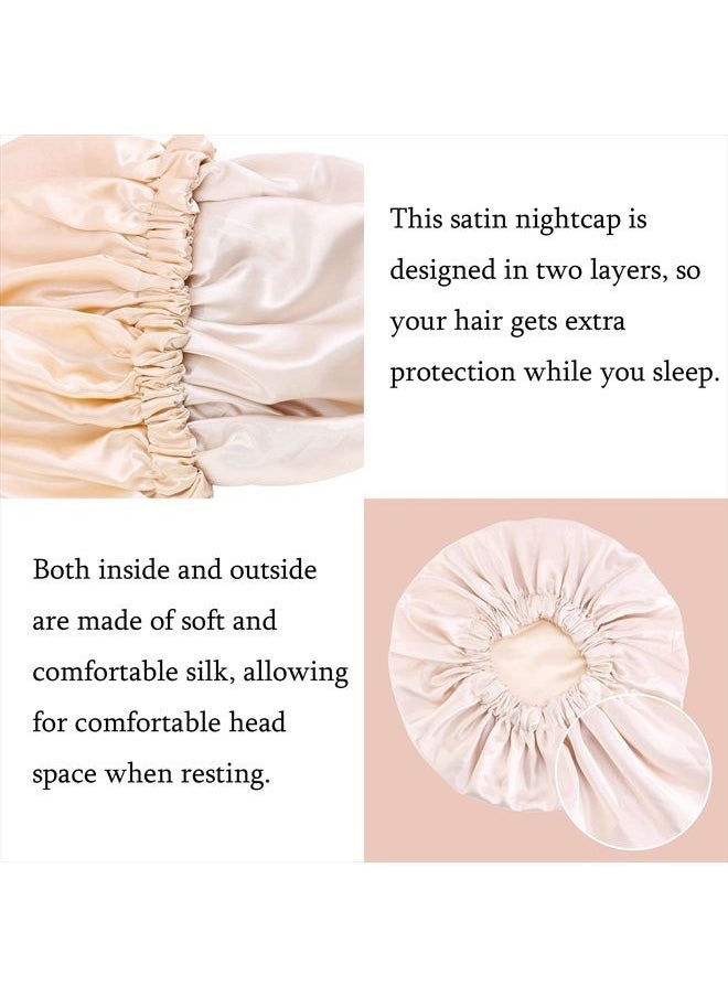Edoneery - Satin Bonnet Silk Bonnet Hair Bonnet for Sleeping Satin Bonnet for Hair Bonnets for Women Silk Bonnet for Natural Hair - Image 1