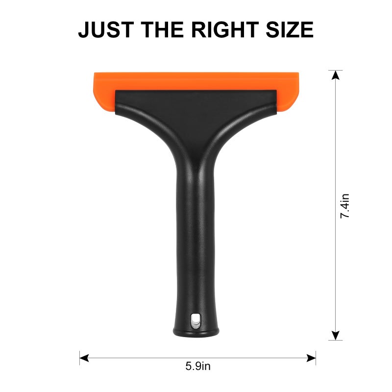 SetSail Shower Squeegee for Glass Doors, Small Squeegee for Shower Glass Door Mini Silicone Squeegee for Window, Door, Bathroom, Mirror, Car Window - Image 2