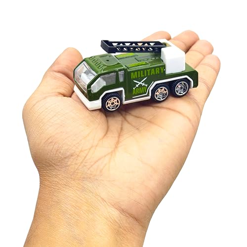 VGRASSP 1:64 Scale Mini Die Cast Alloy Metal Military Vehicle Toy Set for Kids - Free Wheels Pretend Play Army Toy Cars for Boys and Girls - Set of 3 - Image 2