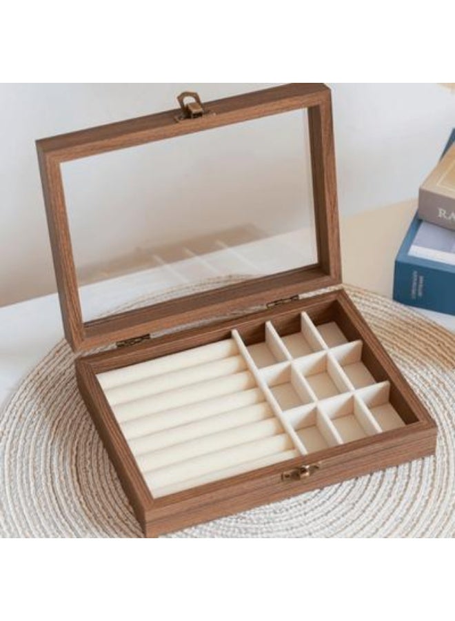 KITCHENOO Elegant jewelry holder, spacious organizer for necklaces and earrings with multiple compartments, stylish jewelry storage box - Image 4