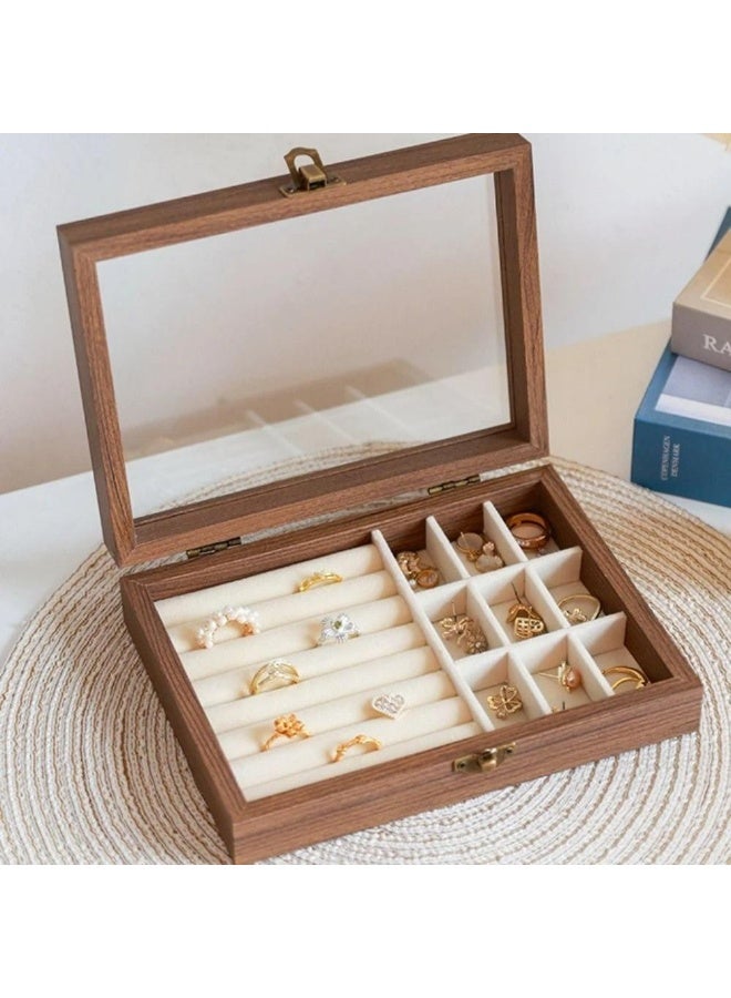 KITCHENOO Elegant jewelry holder, spacious organizer for necklaces and earrings with multiple compartments, stylish jewelry storage box - Image 5