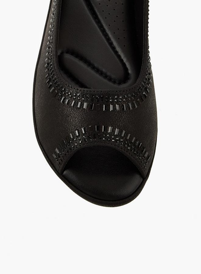 Le Confort embellished metallic sling back Sandal Ramadan Collection - Image 4