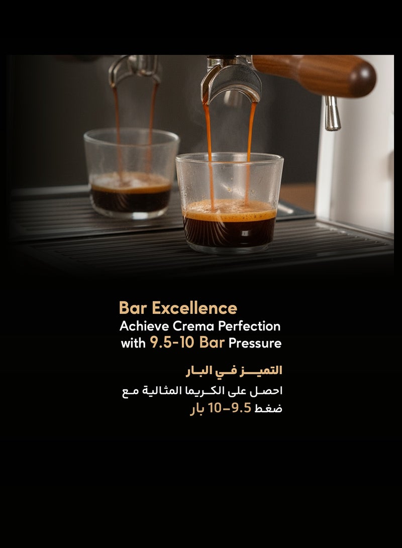 ليبرسو ماكينة قهوة تجارية إكسيليتزا مع غلاية مزدوجة تحكم بدرجة حرارة قابلة للتعديل وحساس حركة / تحكم باللمس بدون لمس / سعة خزان المياه 3 لتر / مرشح بورتافيلتر 58 مم / القدرة 2750 وات - أبيض - Image 2