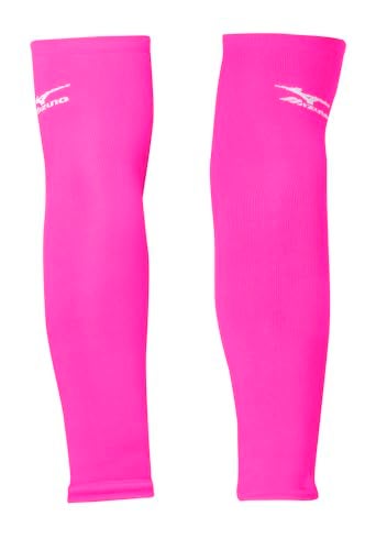 Mizuno Arm Sleeves, Neon Pink, OSFM - Image 1
