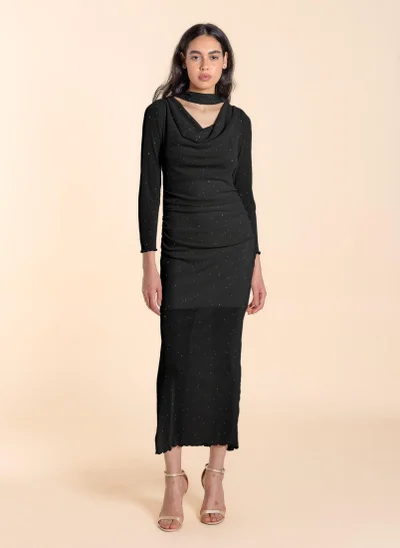 شايبس DETAILED MESH MAXI DRESS