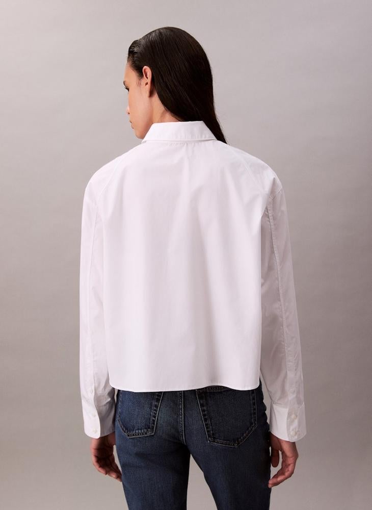 Calvin Klein Jeans Casual Stripe Cropped Shirt - Image 2