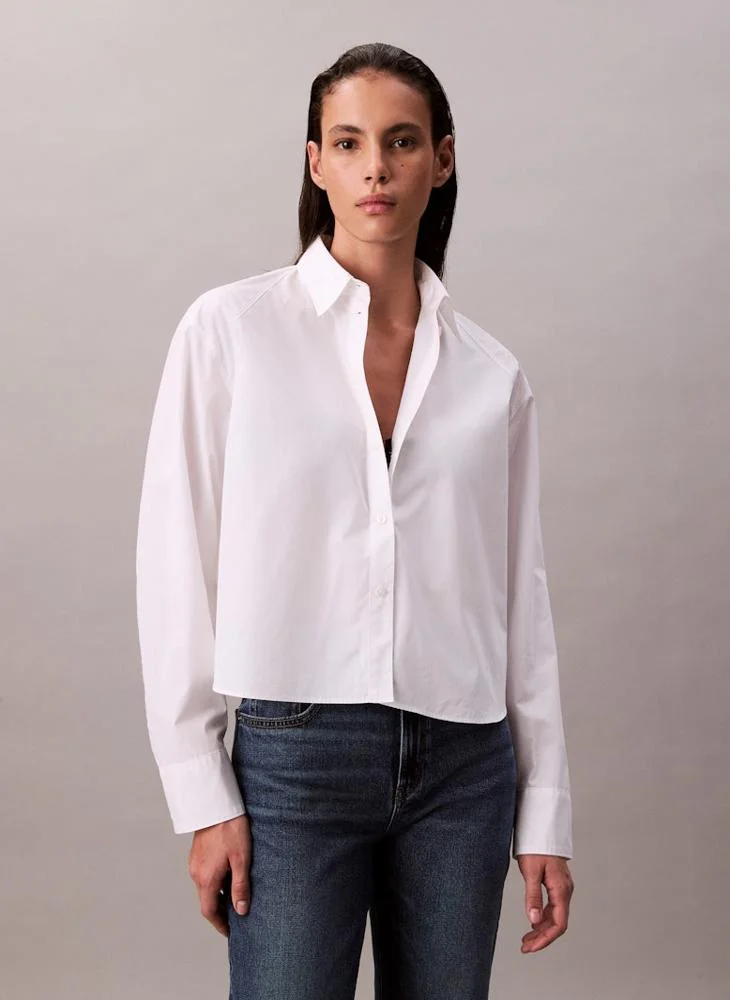 Calvin Klein Jeans Casual Cotton Cropped Shirt
